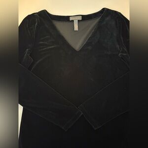 Banana Republic Black Velvet V-Neck.  Sz M